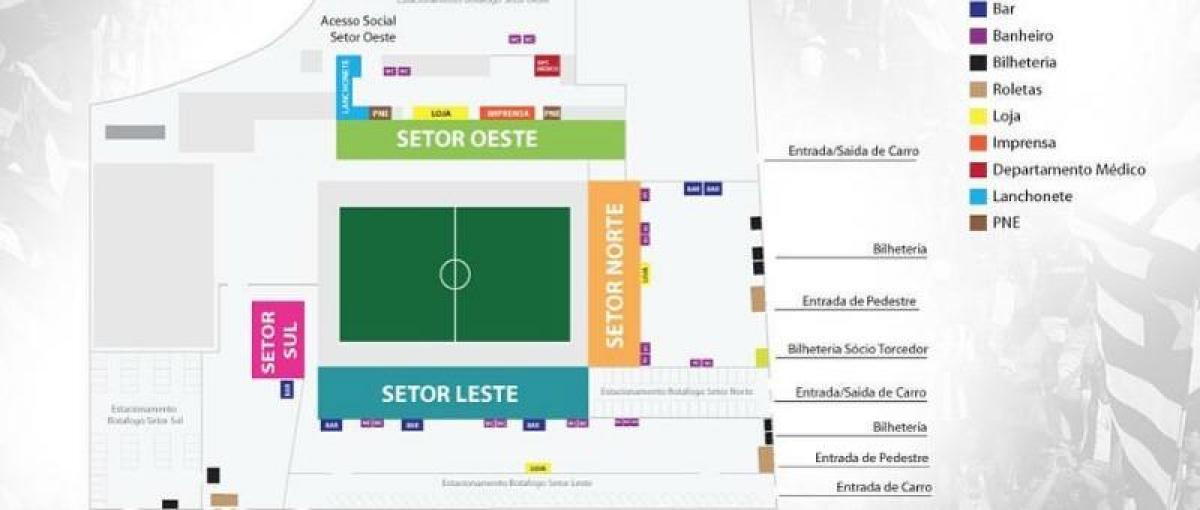 Karte von Arena Botafogo