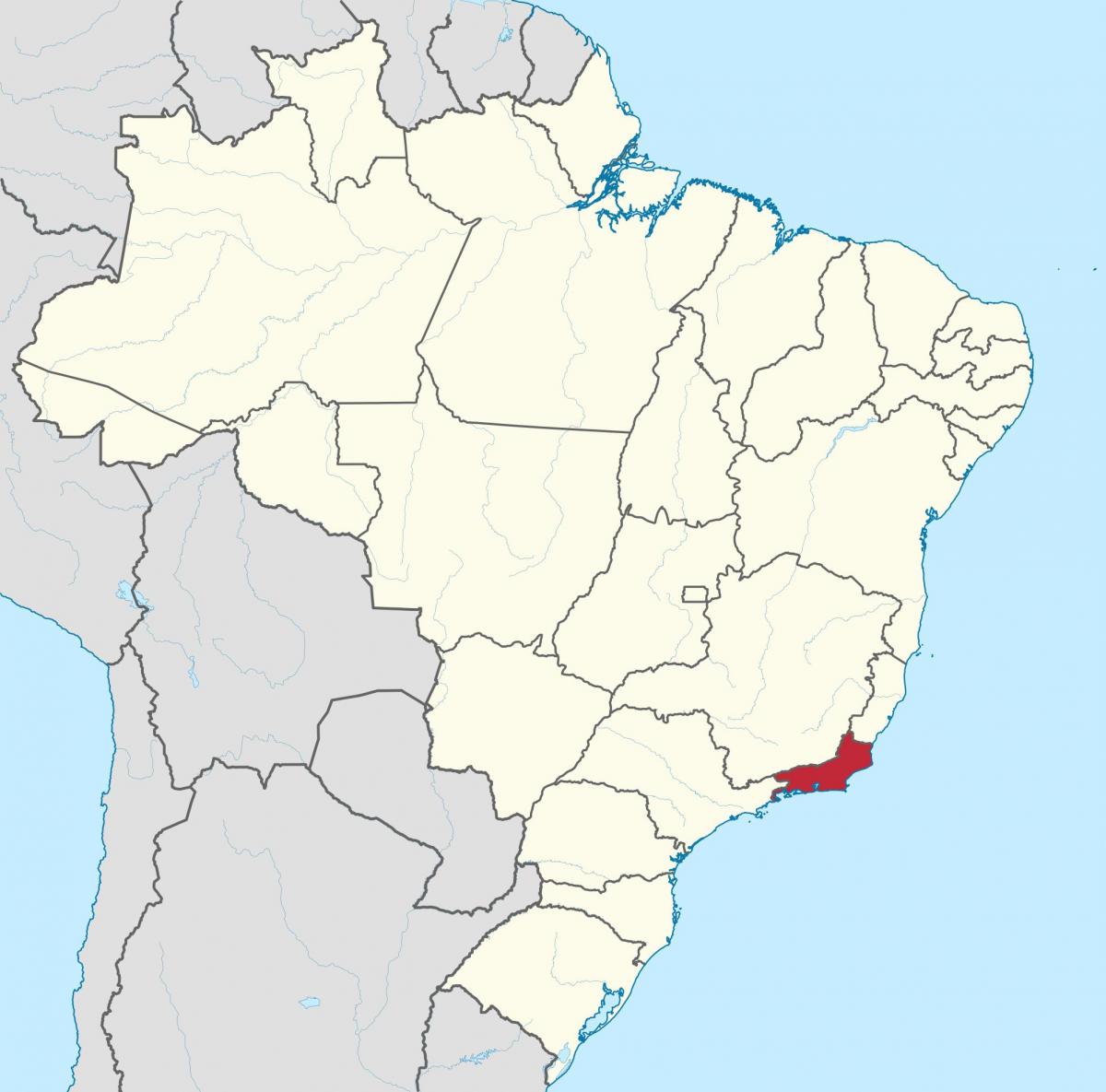 Karte des Bundesstaates Rio de Janeiro