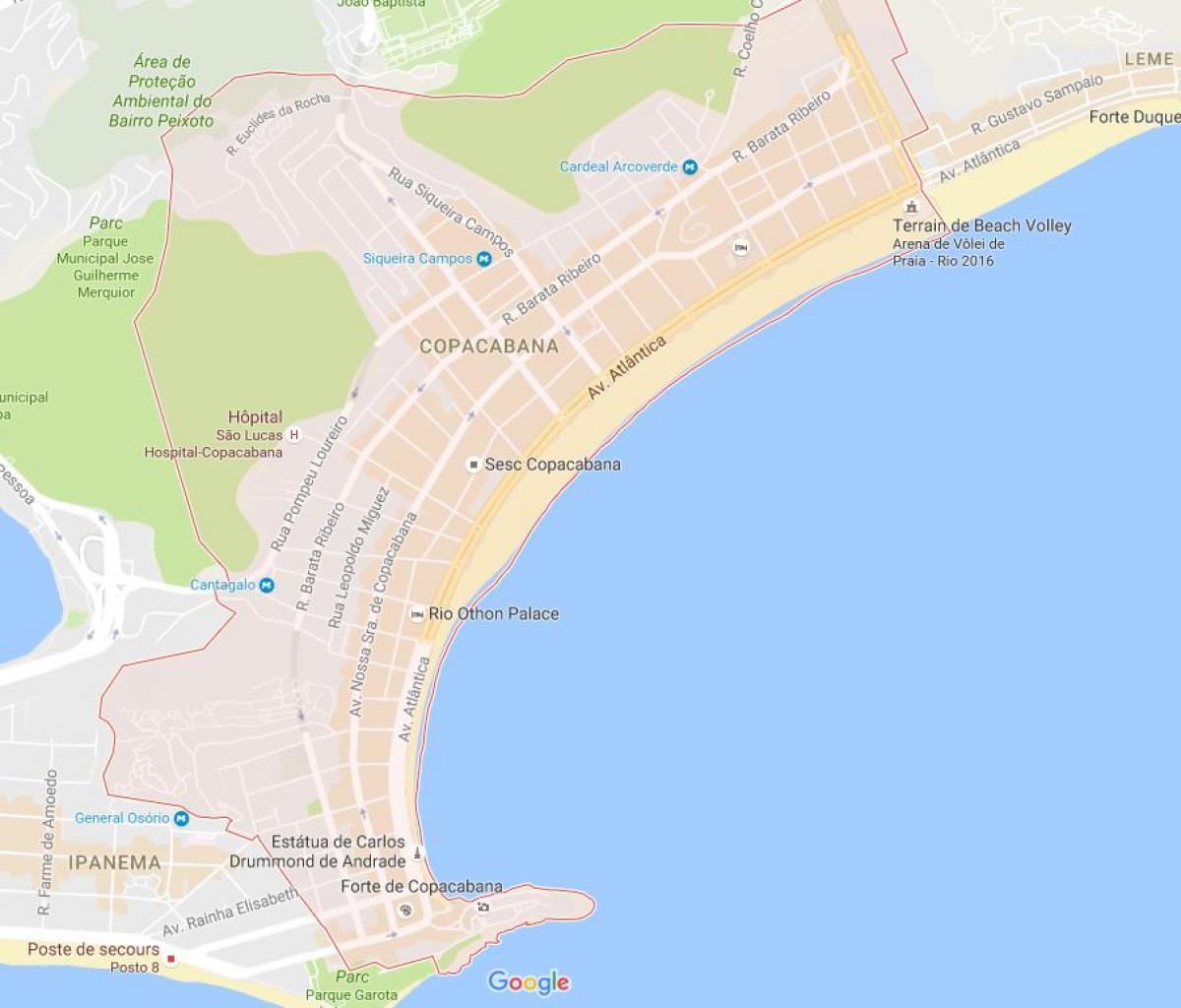 Karte von Copacabana