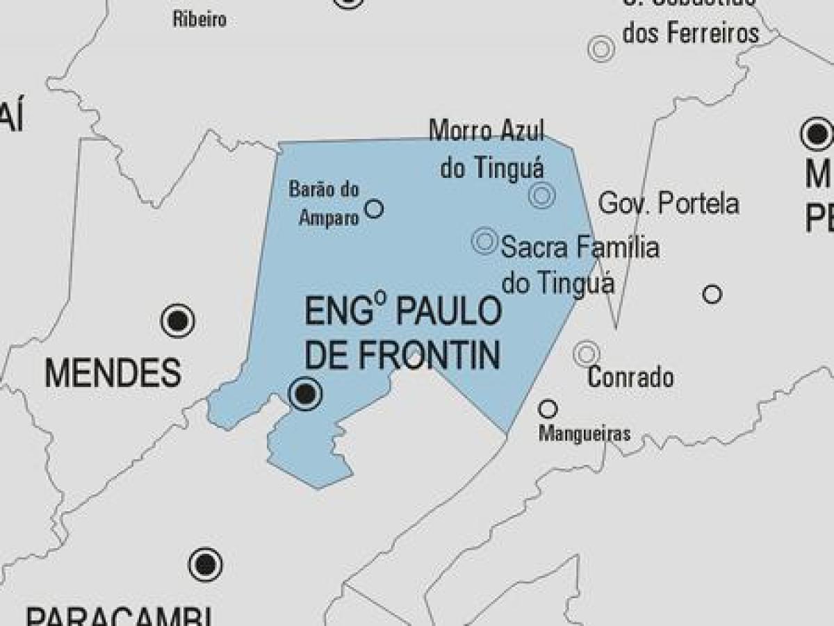 Karte Engenheiro Paulo de Frontin Gemeinde