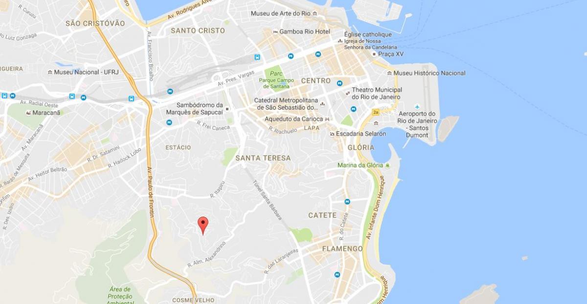 Karte der favela Mangueira