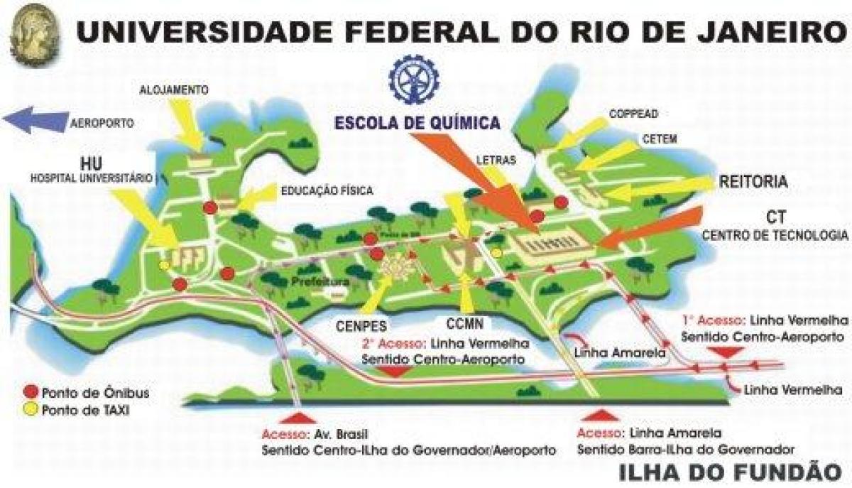 Karte von Federal university of Rio de Janeiro