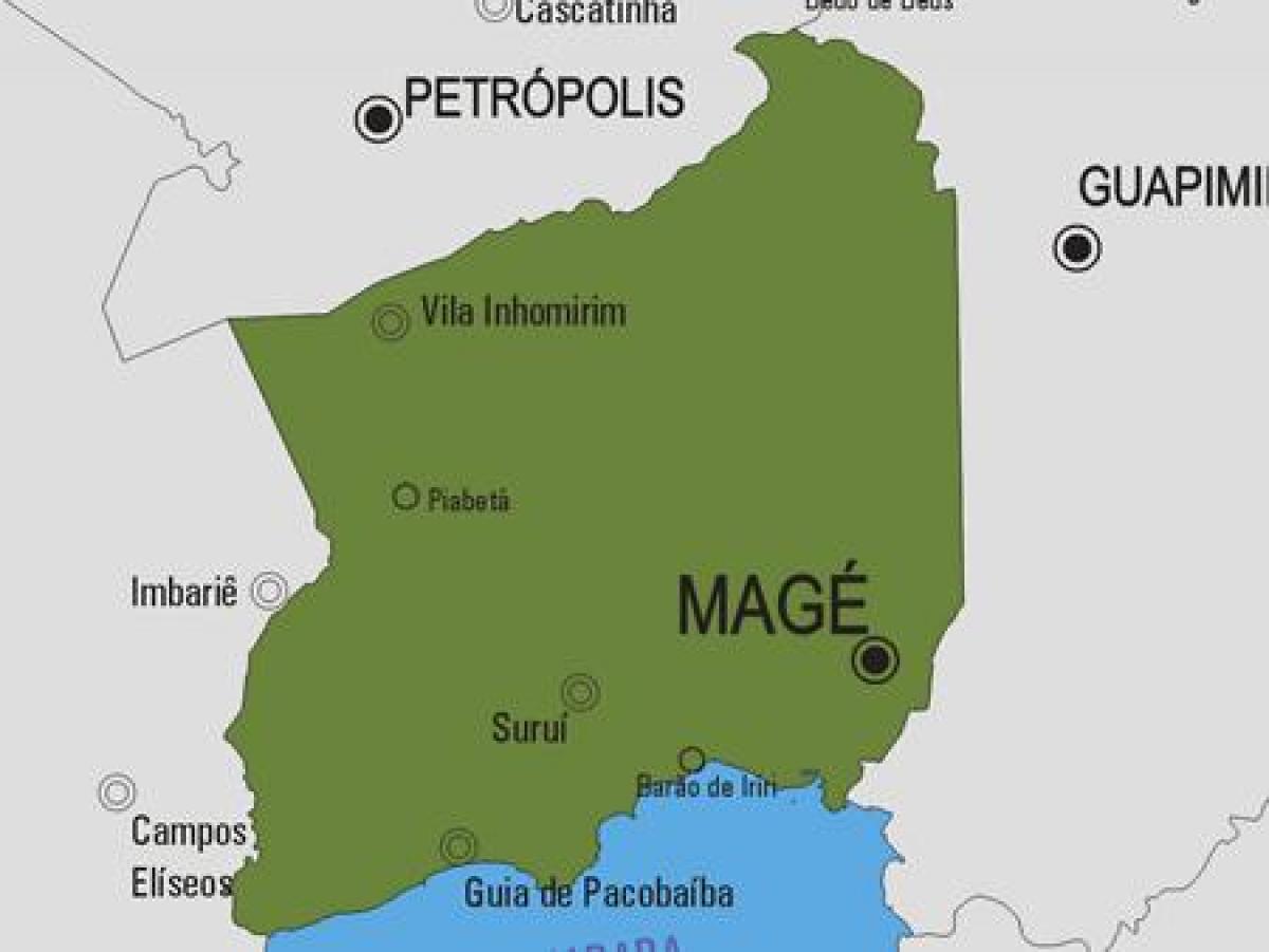 Karte der Gemeinde Magé