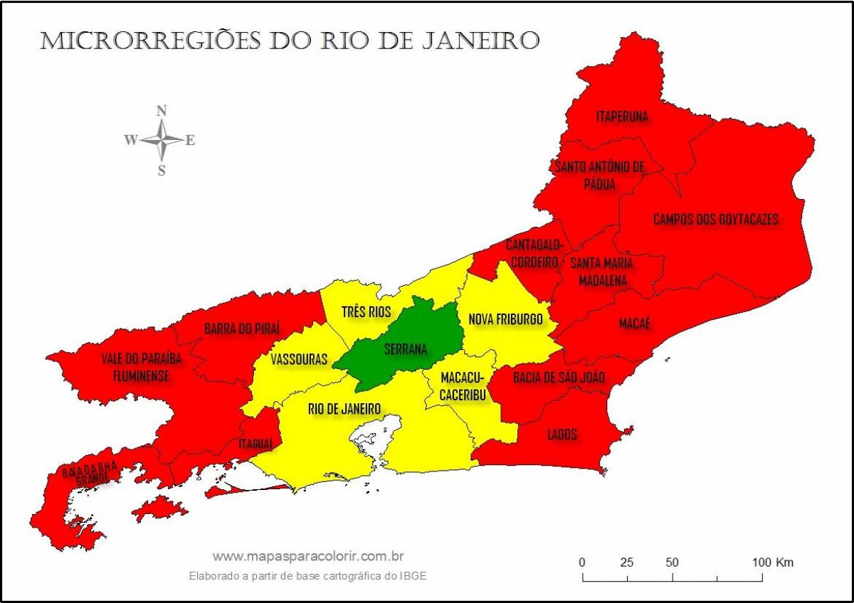 Anzeigen der Mikro-Regionen Rio de Janeiro