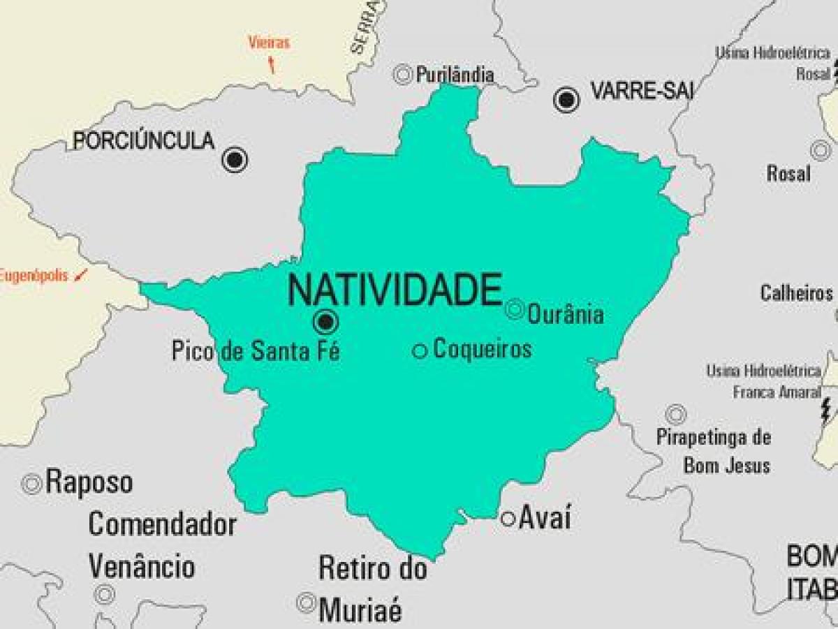 Karte von Natividade Gemeinde