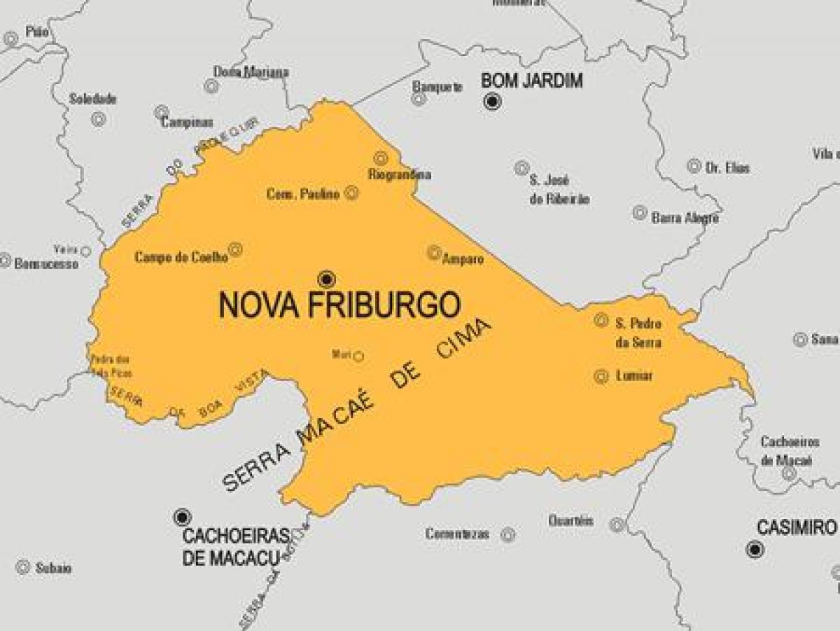 Karte von Nova Friburgo Gemeinde