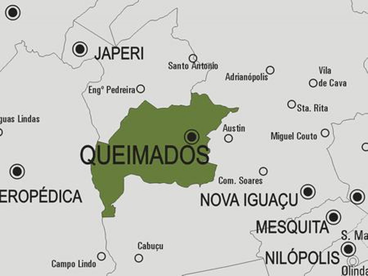 Karte für Queimados Gemeinde