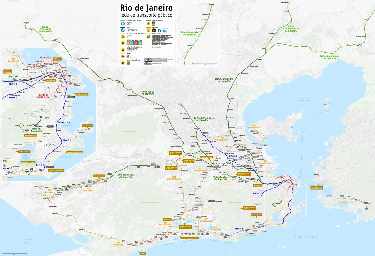 Karte von Rio de Janeiro-transport