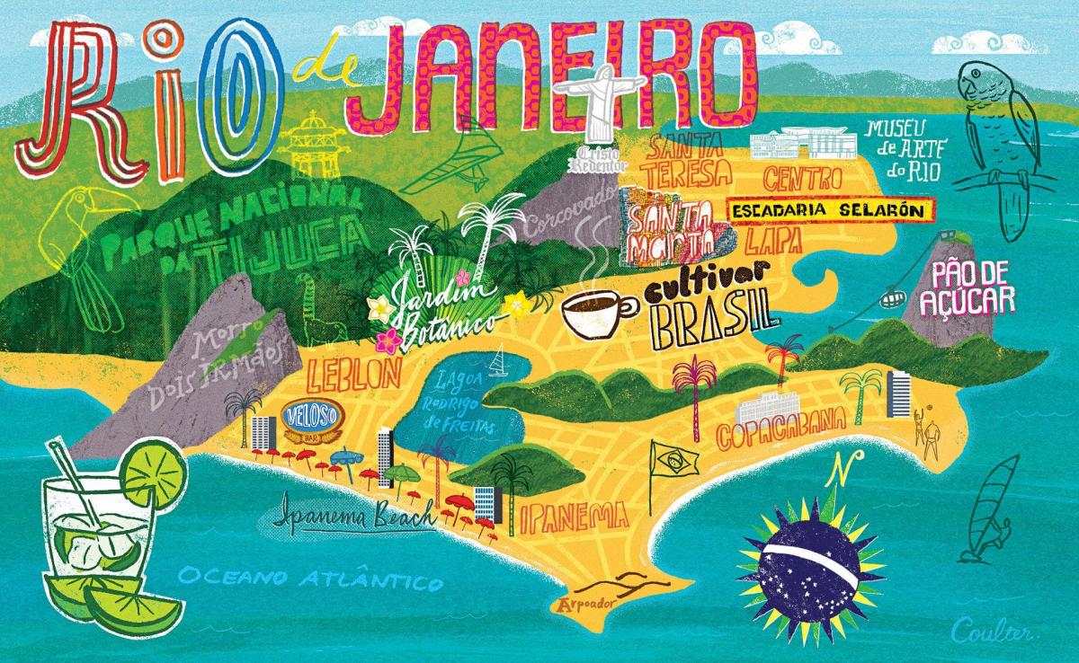 Karte von Rio de Janeiro wallpaper