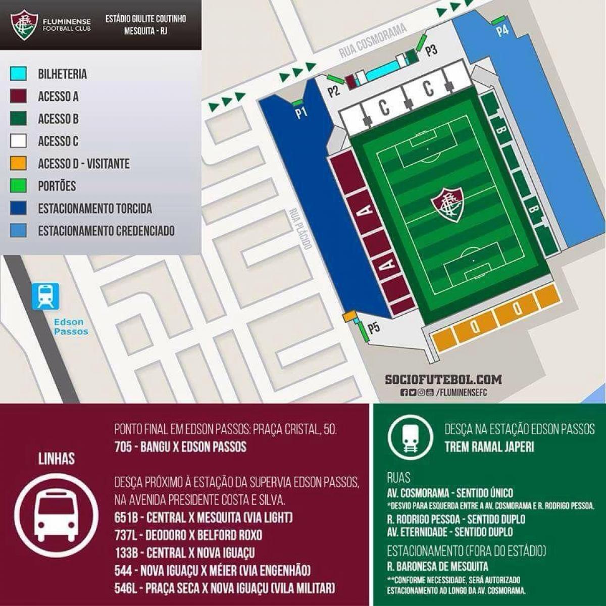 Karte von Stadion Giulite Coutinho