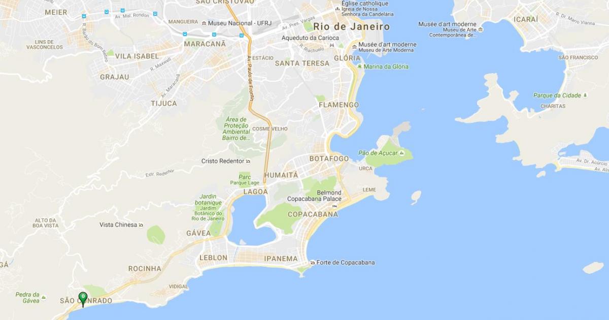 Karte von Strand von São Conrado