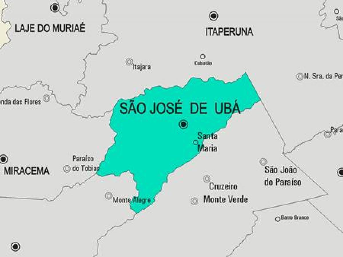 Karte von São José de Ubá Gemeinde