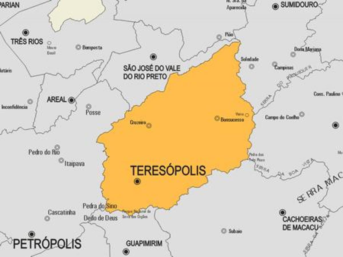 Karte der Gemeinde Teresópolis