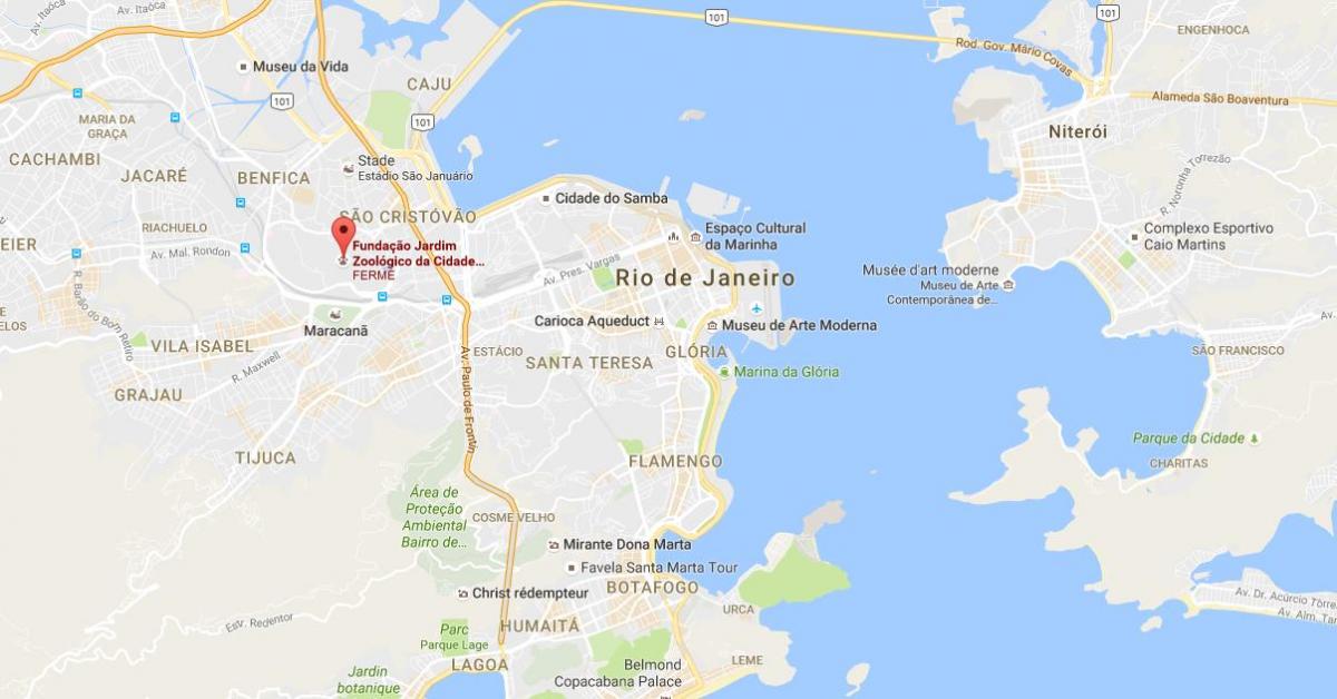 Karte von Zoo von Rio de Janeiro