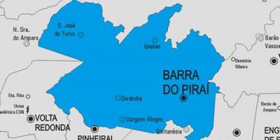 Karte von Barra do Piraí Gemeinde