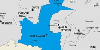 Karte von Barra Mansa Gemeinde