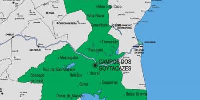 Karte von Carapebus Gemeinde