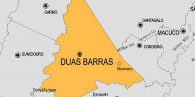 Karte von Duas Barras Gemeinde