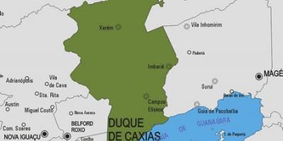 Karte von Duque de Caxias Gemeinde