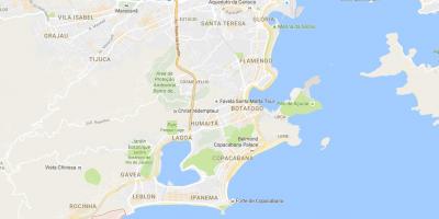 Karte der favela Vidigal