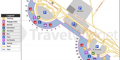 Karte der Galeão airport terminal