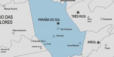 Karte von Paraíba do Sul Gemeinde