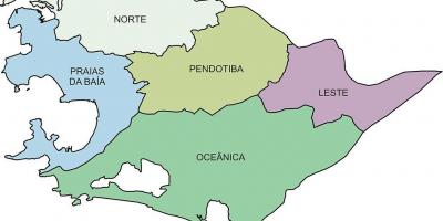 Karte der Regionen Niterói