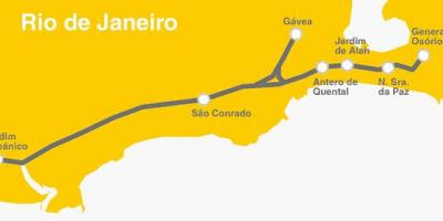Karte von Rio de Janeiro U-Bahn - Linie 4