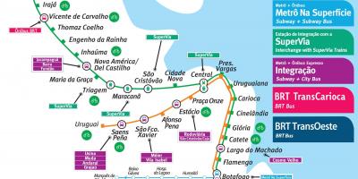 Karte von Rio de Janeiro U-Bahn