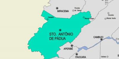 Karte von Santo Antônio de Pádua Gemeinde