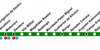 Karte von SuperVia - Line-Santa Cruz