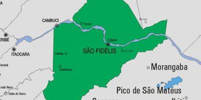 Karte von São Francisco de Itabapoana Gemeinde