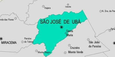 Karte von São José de Ubá Gemeinde