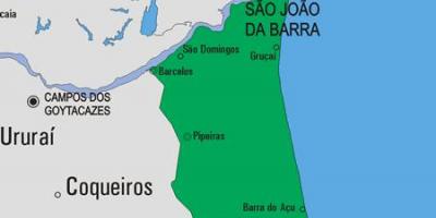 Karte von São João da Barra Gemeinde