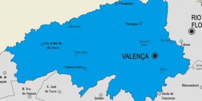 Karte von Valença Gemeinde