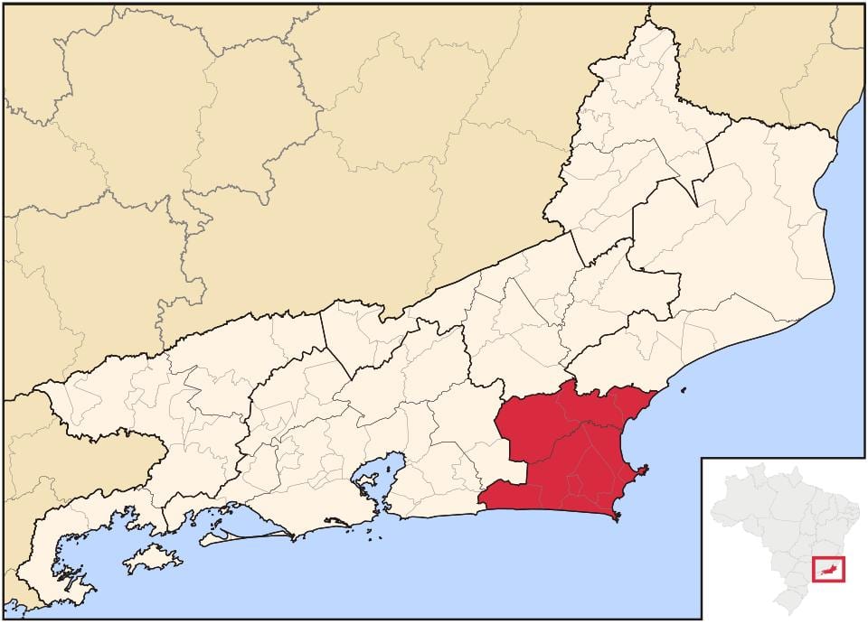 Karte von Baixadas Litorâneas