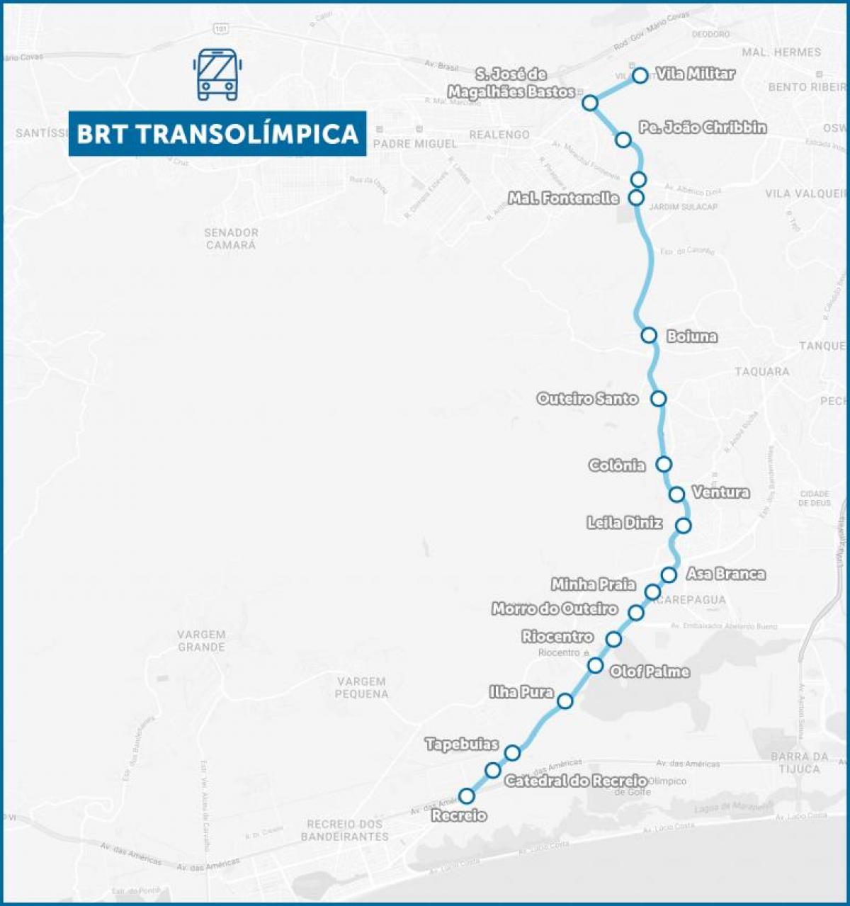 Karte von BRT TransOlimpica