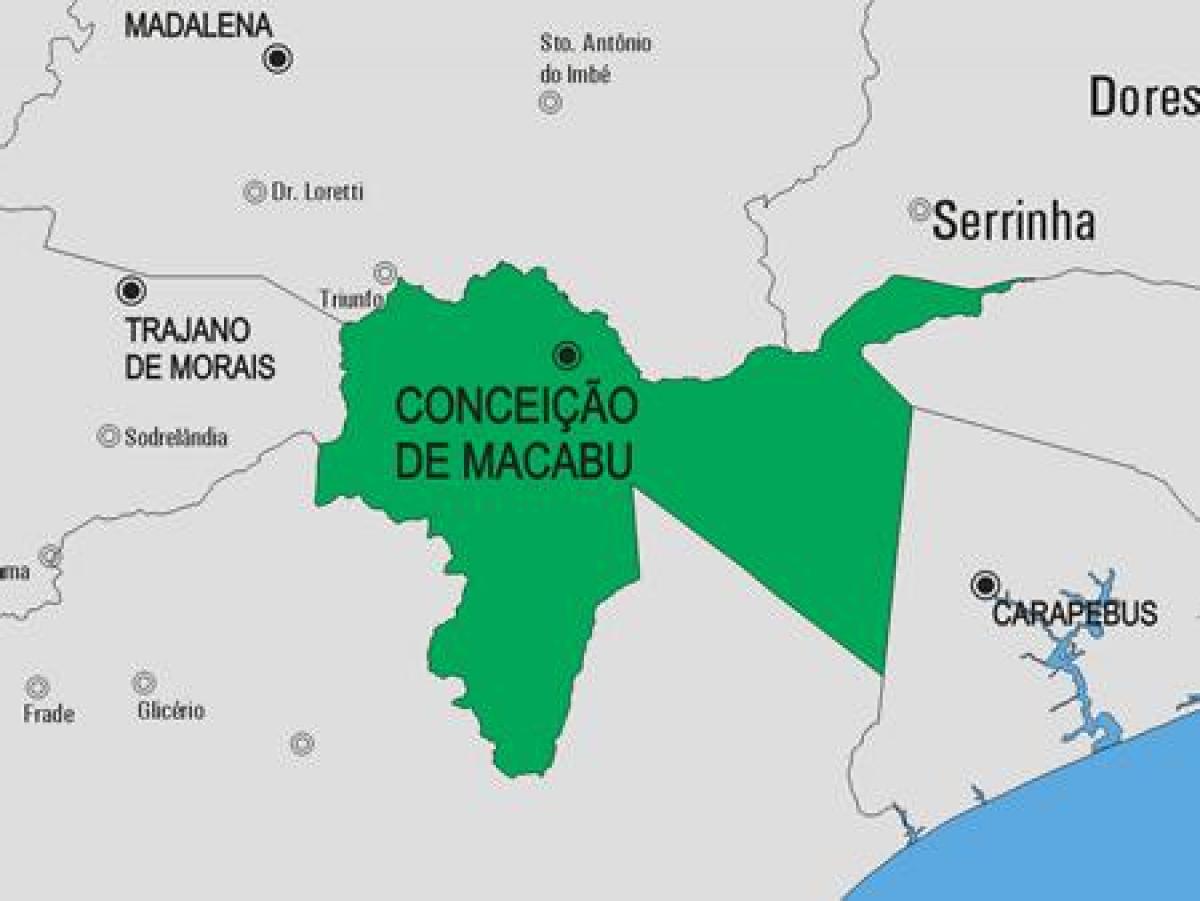 Karte von Conceição de Macabu Gemeinde