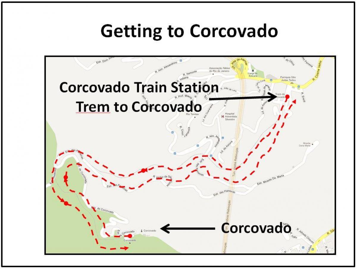 Karte der Corcovado Bahn