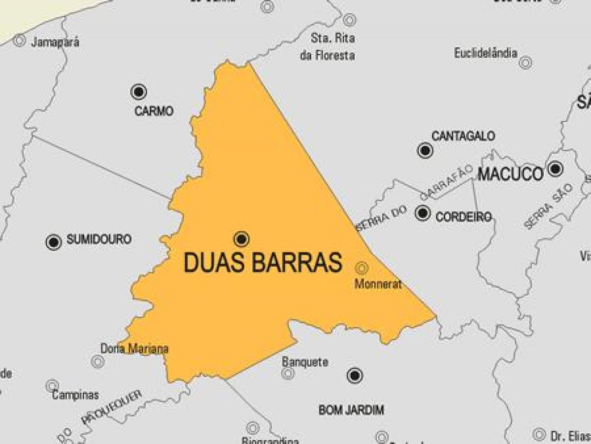 Karte von Duas Barras Gemeinde