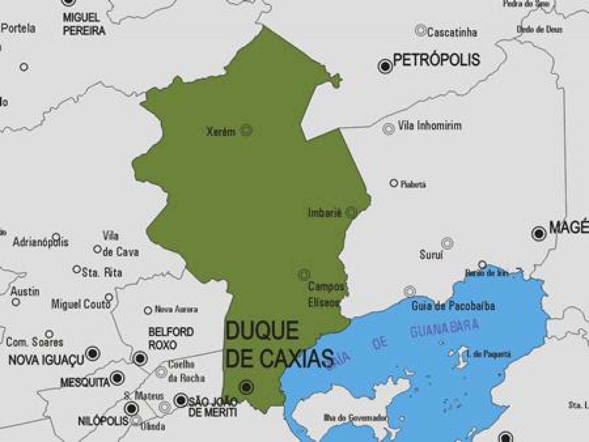 Karte von Duque de Caxias Gemeinde