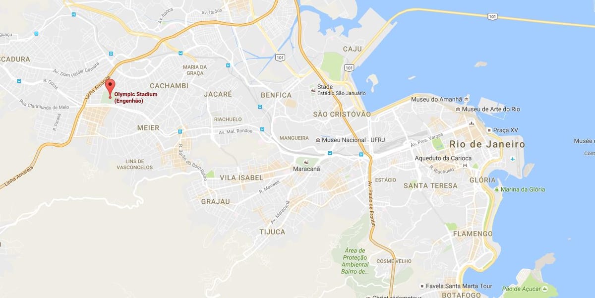 Karte von Engenhão