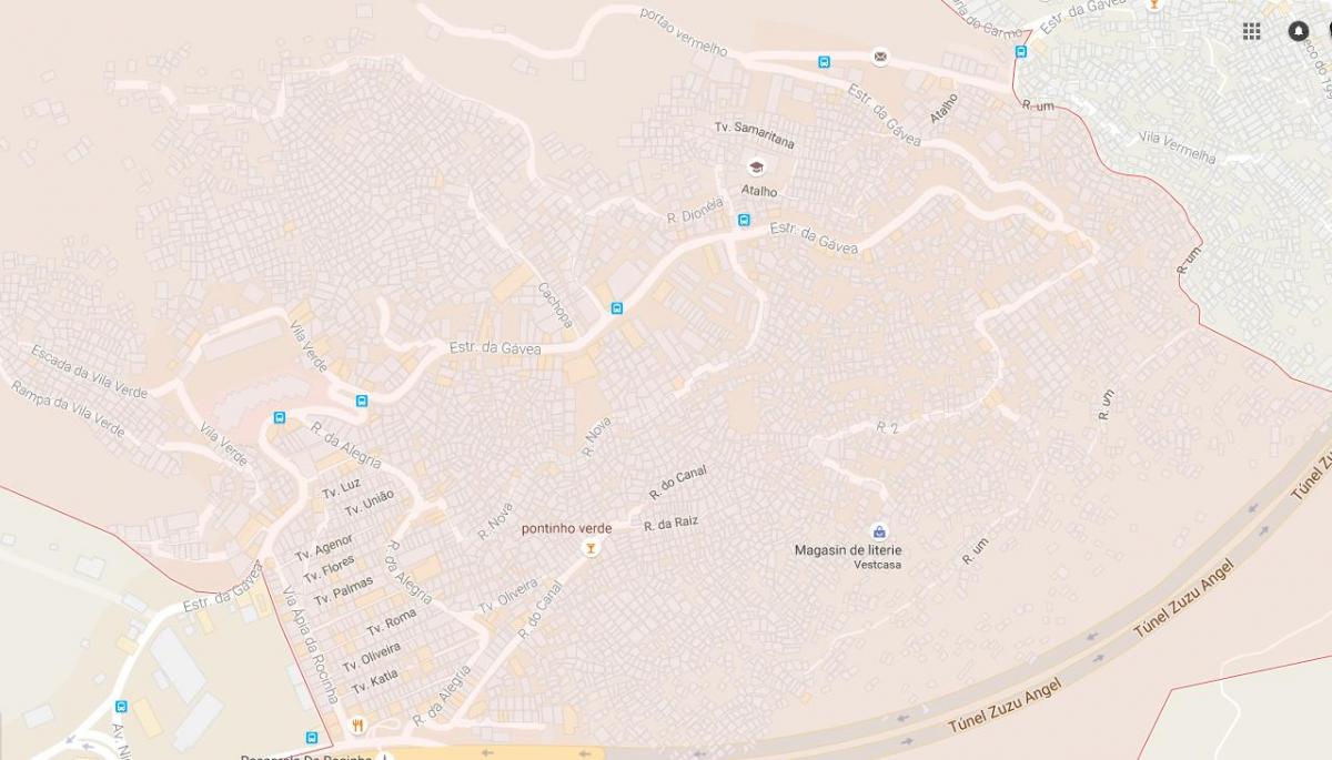 Karte der favela Rocinha