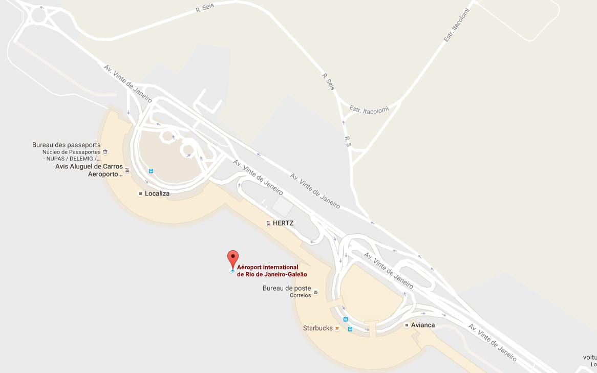 Karte von Flughafen Galeão