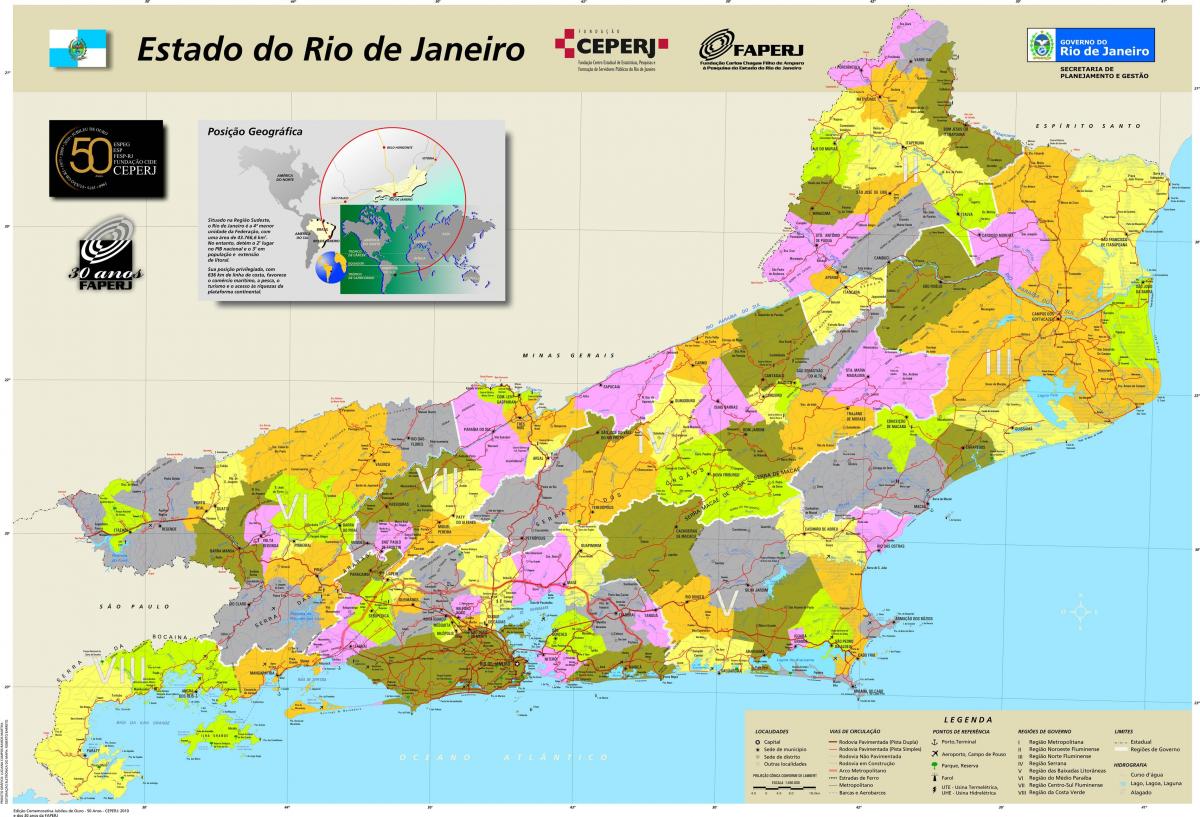 Karte der Gemeinden in Rio de Janeiro