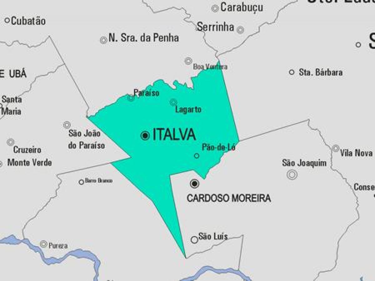 Karte von Italva Gemeinde