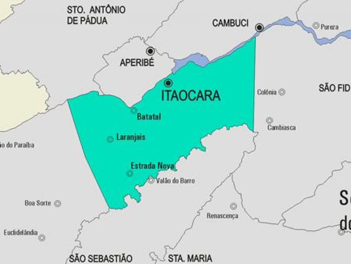 Karte von Itaocara Gemeinde