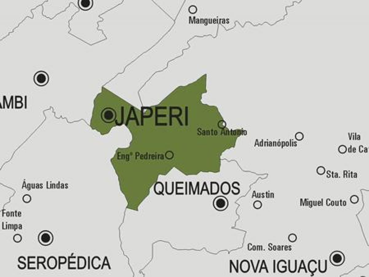 Karte der Gemeinde Japeri