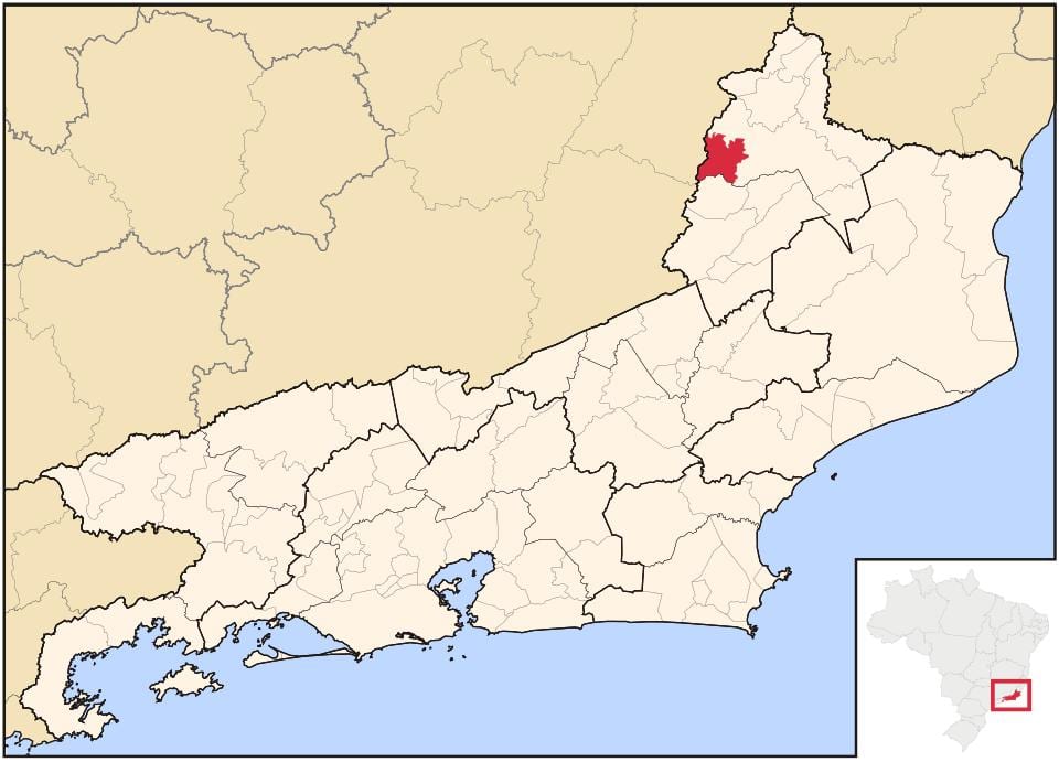 Stadtplan von Laje do Muriaé