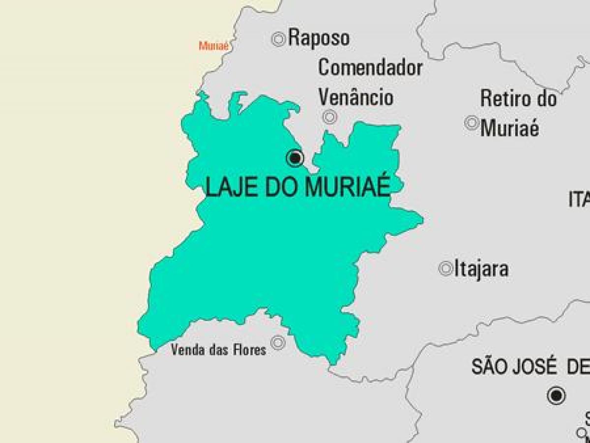 Stadtplan von Laje do Muriaé Gemeinde